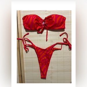 New bikini 
Pink & orange 
Size:Medium